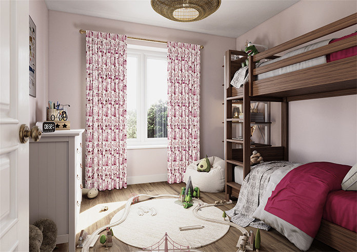 Magic Castle, Princess Pink - Made to Measure Curtains - Image 7